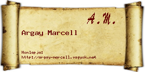 Argay Marcell névjegykártya