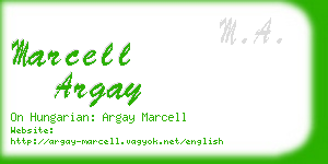 marcell argay business card